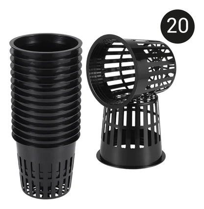 20 Macetas Canastilla Hidroponia Boca 6,5cm Altura 7cm - InnovaHome