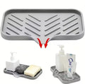 Alfombrilla de silicona anti salpicaduras para canilla con drenaje de agua ideal para mesada de cocina y baño.