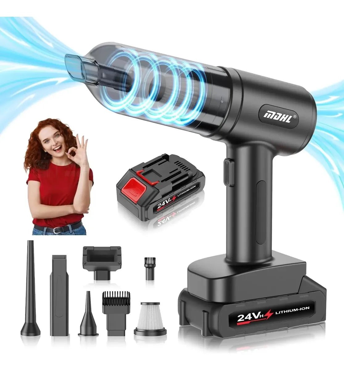 Aspiradora Sopladora 2 en 1 Con Bateria externa - InnovaHome