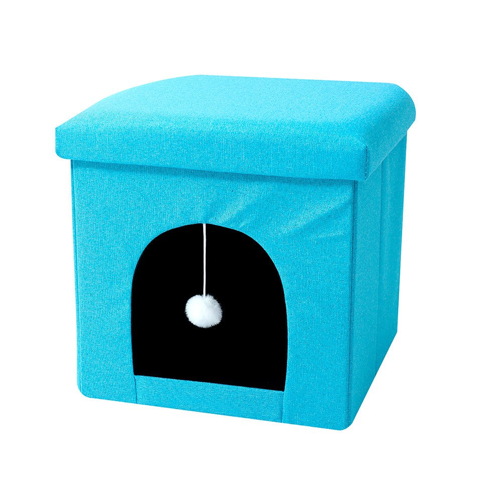 Banco con Casa de Gato Terciopelo - InnovaHomeBanco con Casa de Gato Terciopelo