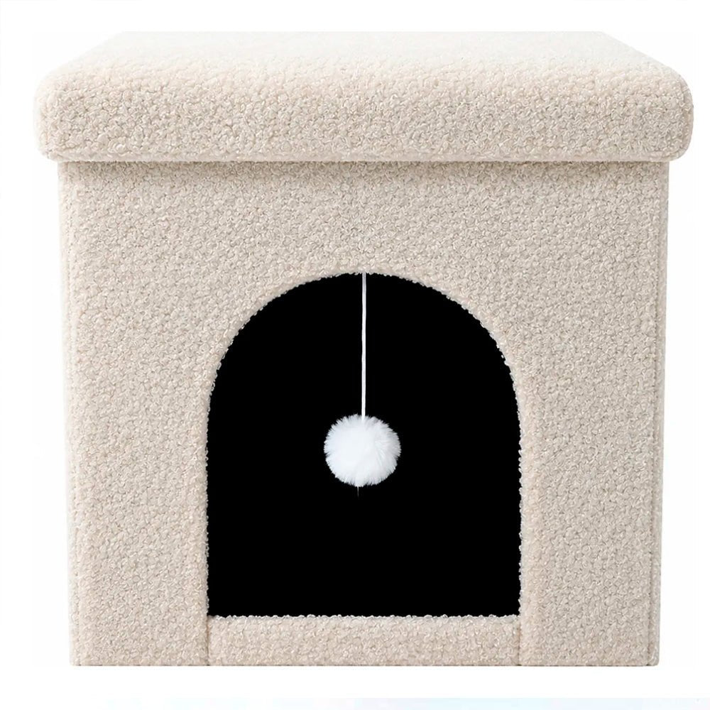 Banco con Casa de Gato Terciopelo - InnovaHomeBanco con Casa de Gato Terciopelo