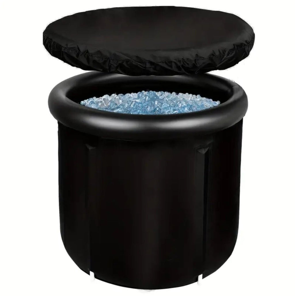 Bañera de hielo Ice Bath portátil para terapia de frío y recuperación muscular de uso deportivo y bienestar.