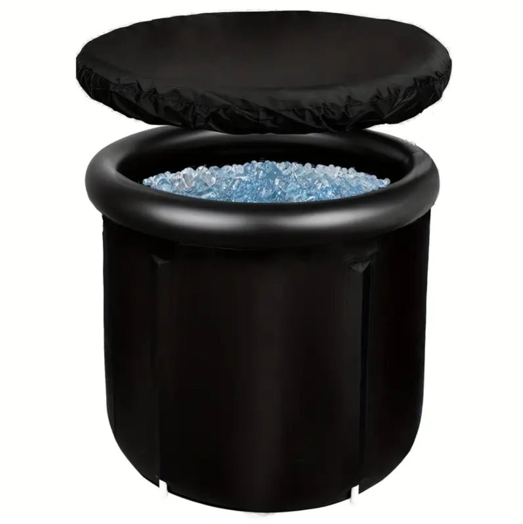 Bañera de hielo Ice Bath portátil para terapia de frío y recuperación muscular de uso deportivo y bienestar.