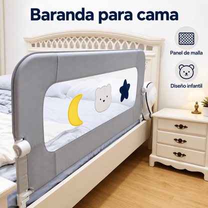 Baranda de Cama para Bebés y Niños Plegable Regulable 1,2M - InnovaHome