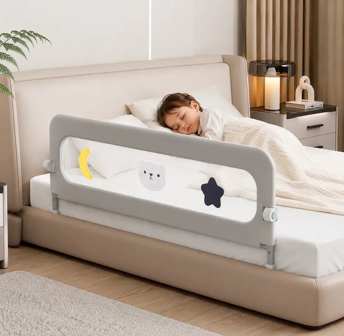 Baranda de Cama para Bebés y Niños Plegable Regulable 1,2M - InnovaHome