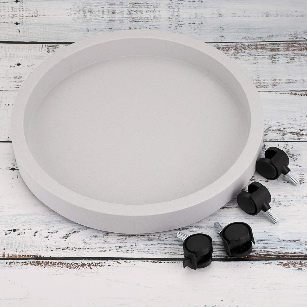 Base con ruedas para macetas y garrafas de 13kg con bandeja de drenaje y ruedas con freno para mover fácilmente.