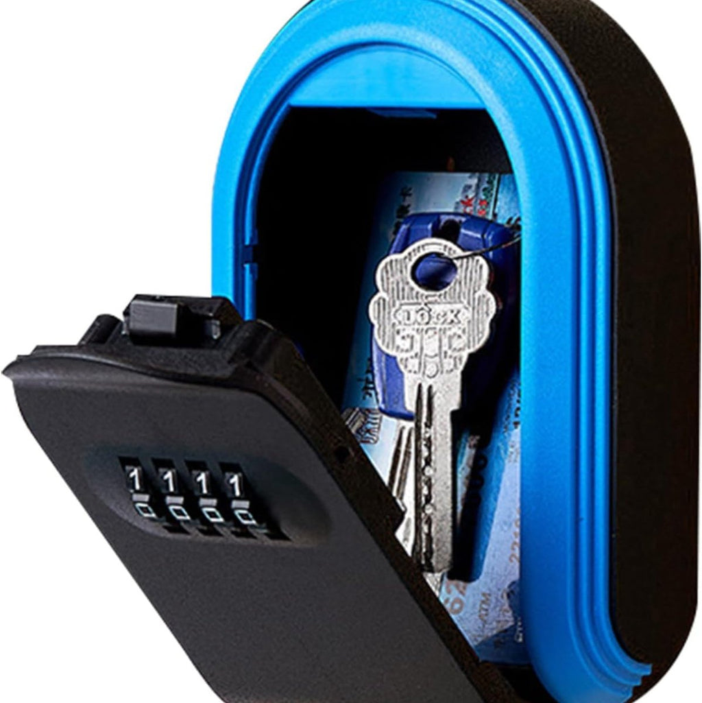 Caja de seguridad para llaves con clave de combinación ideal para alquileres, Airbnb y acceso seguro al hogar.