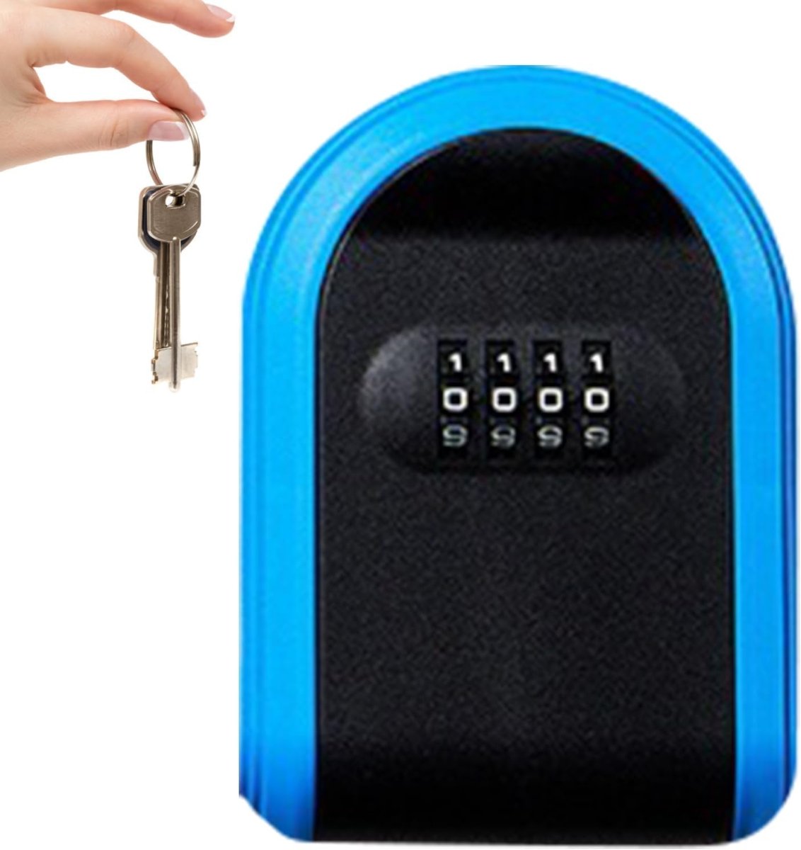 Caja de seguridad para llaves con clave de combinación ideal para alquileres, Airbnb y acceso seguro al hogar.