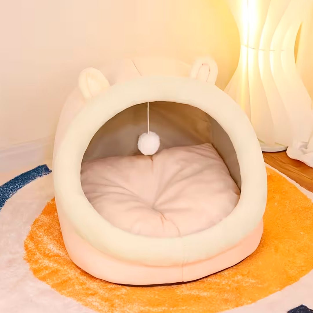 Cama Casa Cucha Gato Perro Iglu Comoda Rosa - InnovaHome