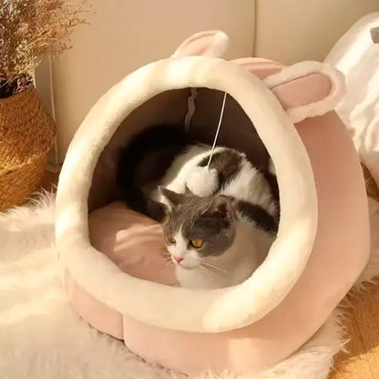 Cama Casa Cucha Gato Perro Iglu Comoda Rosa - InnovaHome