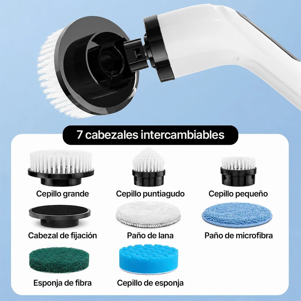 Cepillo Turbo de 25w con 7 cabezales con extensor - InnovaHome