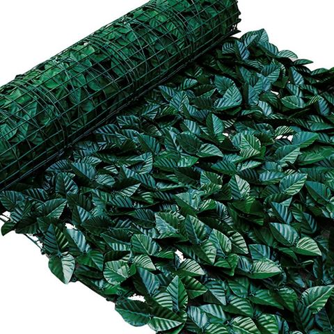 Cerco de hojas artificiales verde 3x1m para privacidad y decoración de jardines, balcones, terrazas y espacios exteriores.
