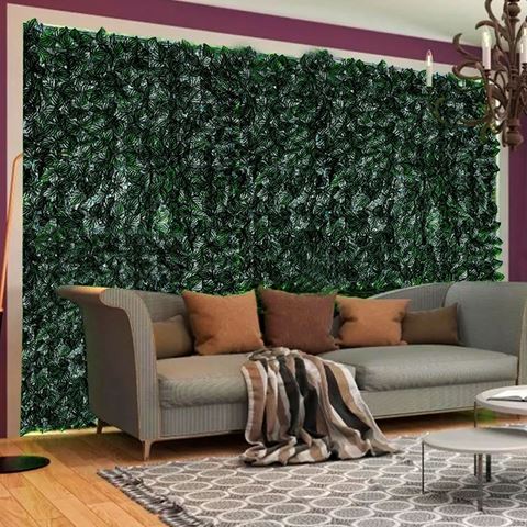 Cerco de hojas artificiales verde 3x1m para privacidad y decoración de jardines, balcones, terrazas y espacios exteriores.