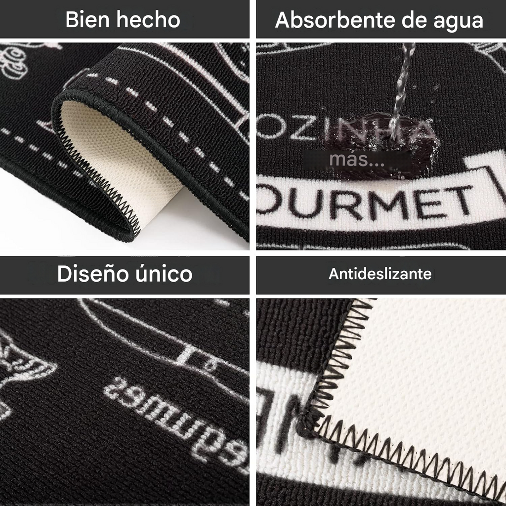 Set de 2 Alfombras de cocina 120x50 80x50cm