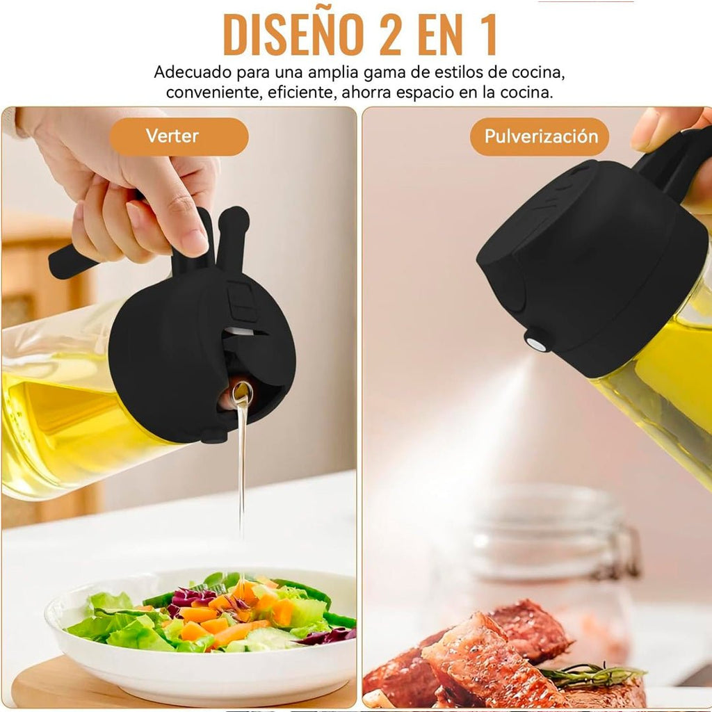 Dispensador Rociador Aceite 2 En 1 Pulverizador Cocina 400ml - InnovaHome