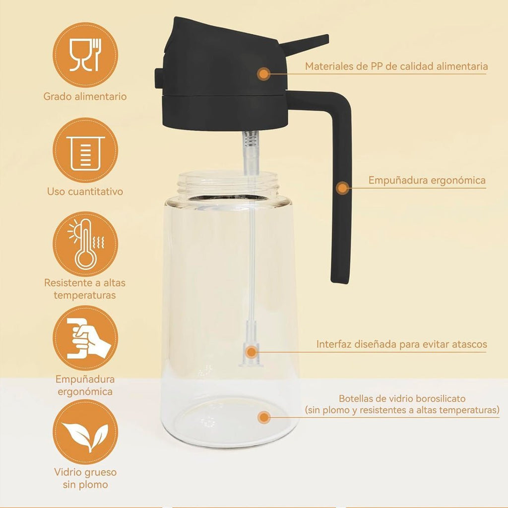 Dispensador Rociador Aceite 2 En 1 Pulverizador Cocina 400ml - InnovaHome
