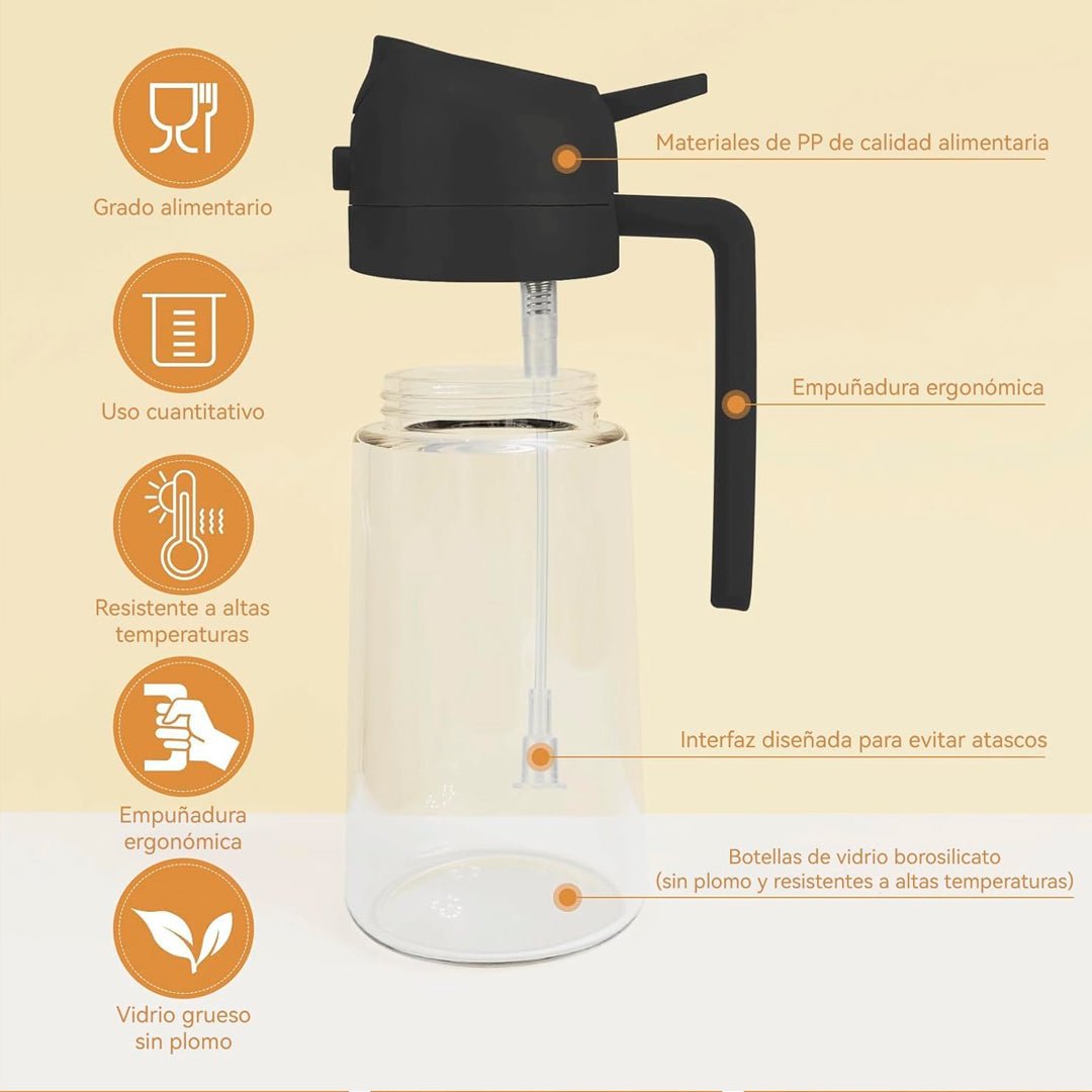 Dispensador Rociador Aceite 2 En 1 Pulverizador Cocina 400ml - InnovaHome