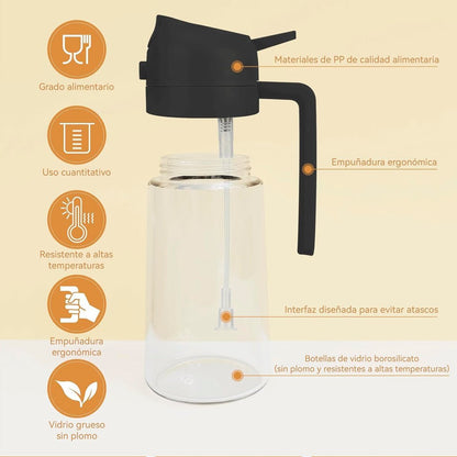 Dispensador Rociador Aceite 2 En 1 Pulverizador Cocina 400ml - InnovaHome