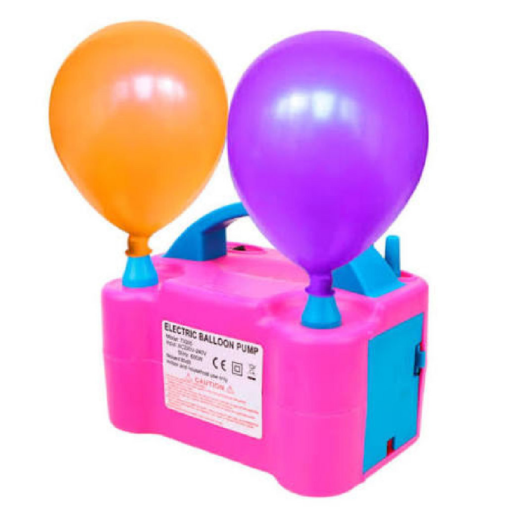 Inflador eléctrico de globos automático 600W con doble boquilla, 2 modos de funcionamiento y alimentación 220V.