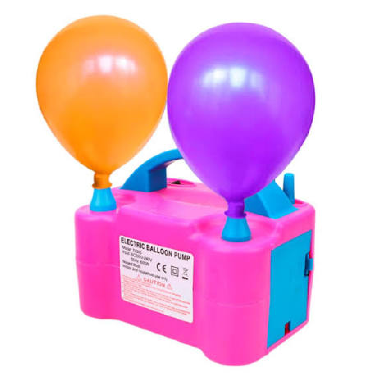 Inflador eléctrico de globos automático 600W con doble boquilla, 2 modos de funcionamiento y alimentación 220V.