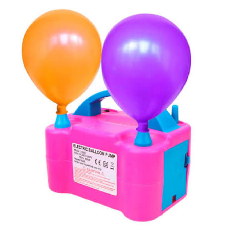 Inflador eléctrico de globos automático 600W con doble boquilla, 2 modos de funcionamiento y alimentación 220V.