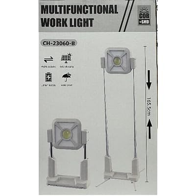 Luz de Trabajo Multiuso C/soporte Recargable Solar - InnovaHome