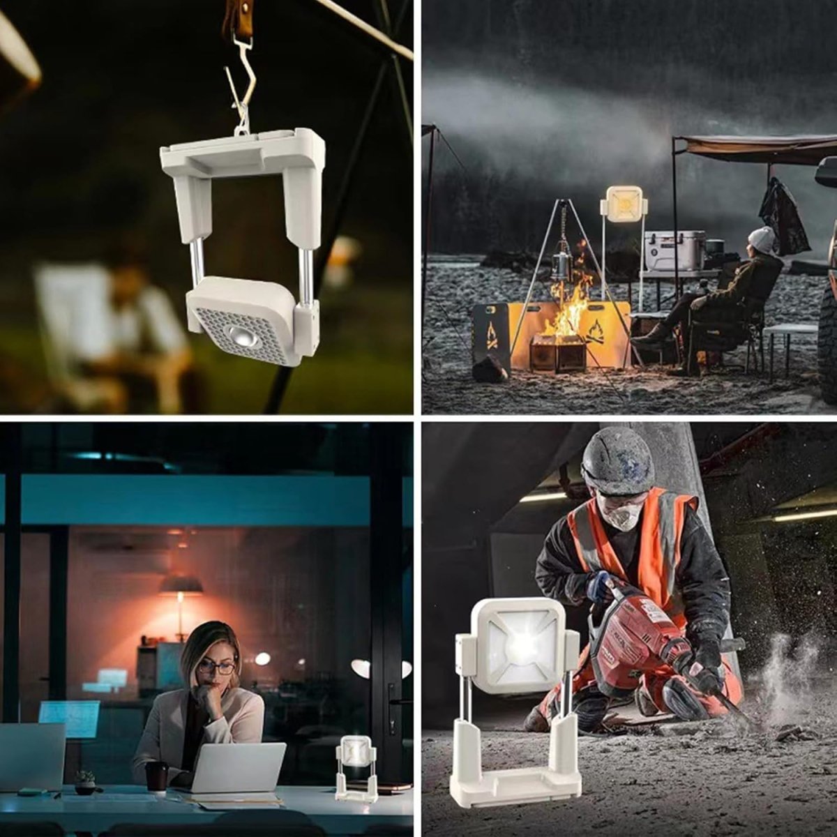 Luz de Trabajo Multiuso C/soporte Recargable Solar - InnovaHome
