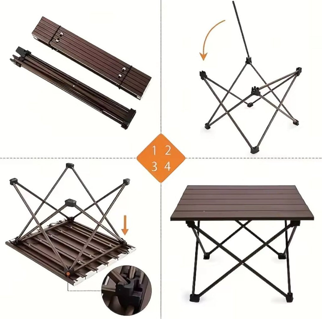 Mesa de Camping en Aluminio Super resistente 41x55cm - InnovaHome