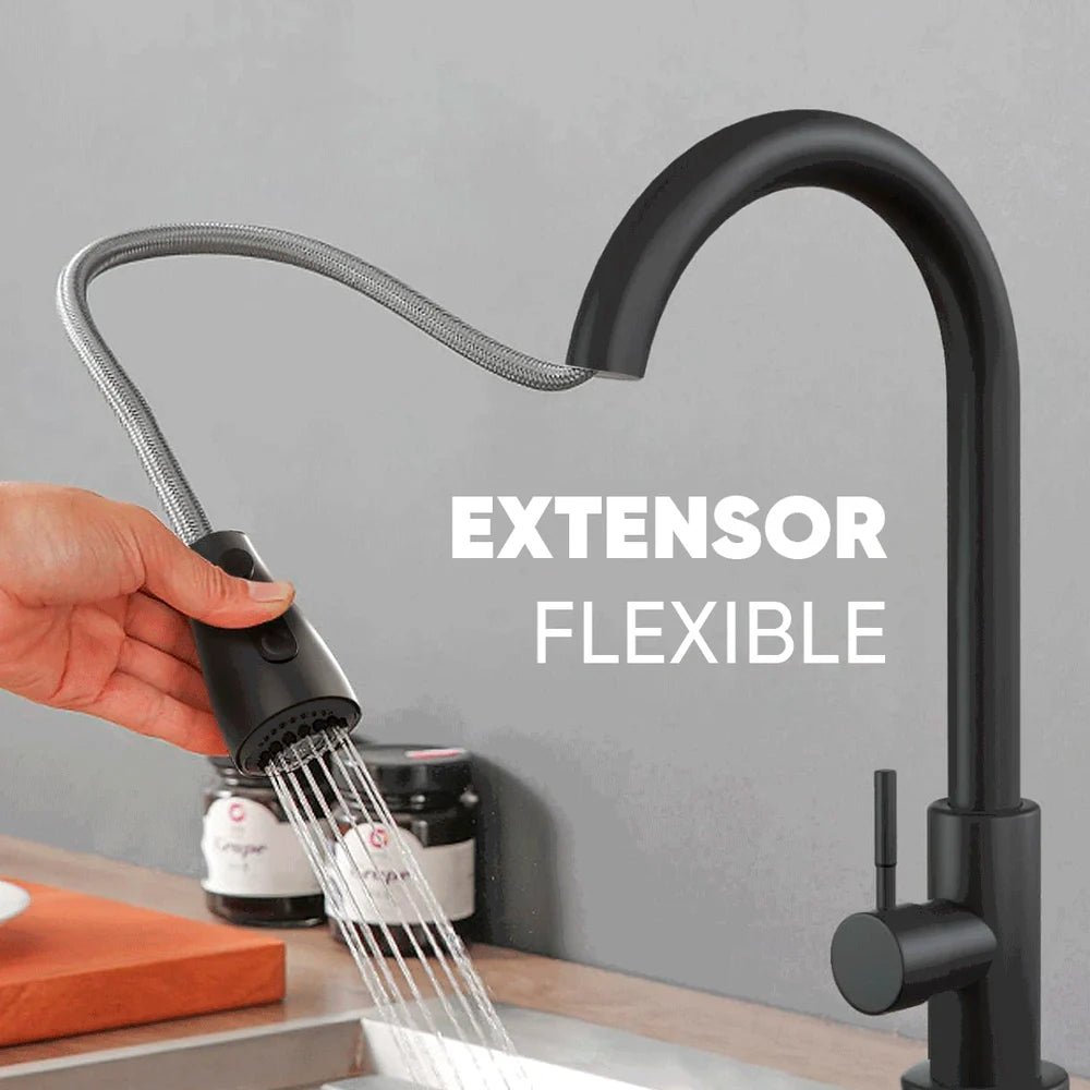 Monocomando Canilla Grifo Cocina Mezclador Con Pico Flexible - InnovaHome