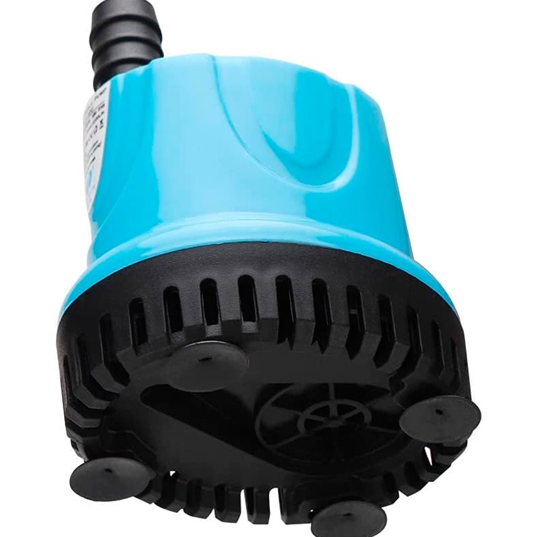 Bomba de agua sumergible de 18W para acuarios, fuentes y estanques con eje cerámico y funcionamiento silencioso.