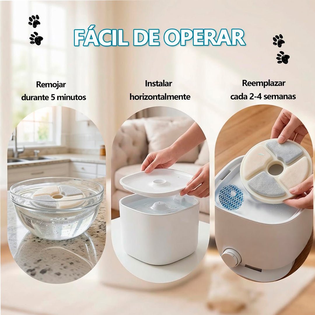 Pack 12 Filtros Para Bebederos Fuentes De Mascotas - InnovaHome