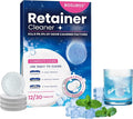 Tabletas limpiadoras para retenedores dentales, alineadores y prótesis con limpieza profunda y frescura de menta.