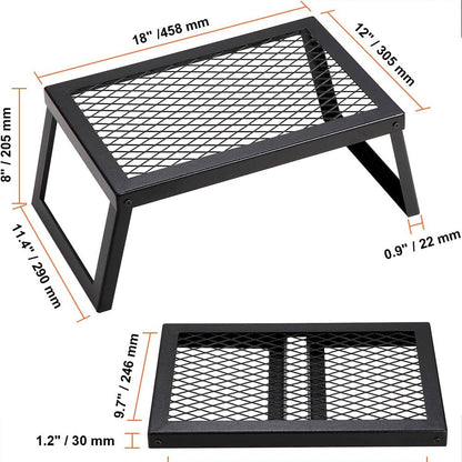 Parrilla Patas Plegable Acero Camping Parrillero Motorhome - InnovaHome