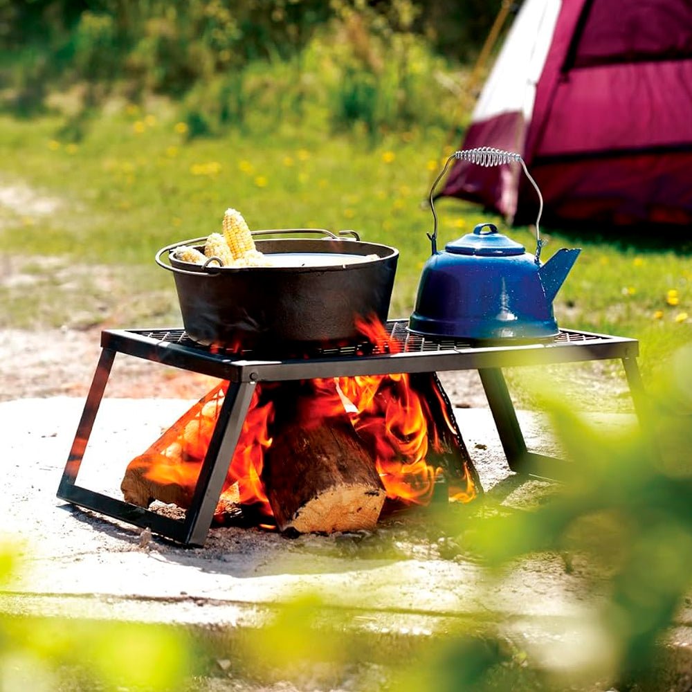 Parrilla Patas Plegable Acero Camping Parrillero Motorhome - InnovaHome