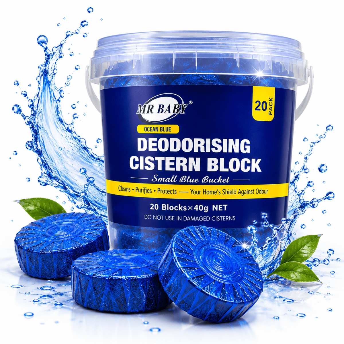 Pastillas para cisterna de inodoro con acción automática para limpiar, reducir sarro y eliminar malos olores del baño.