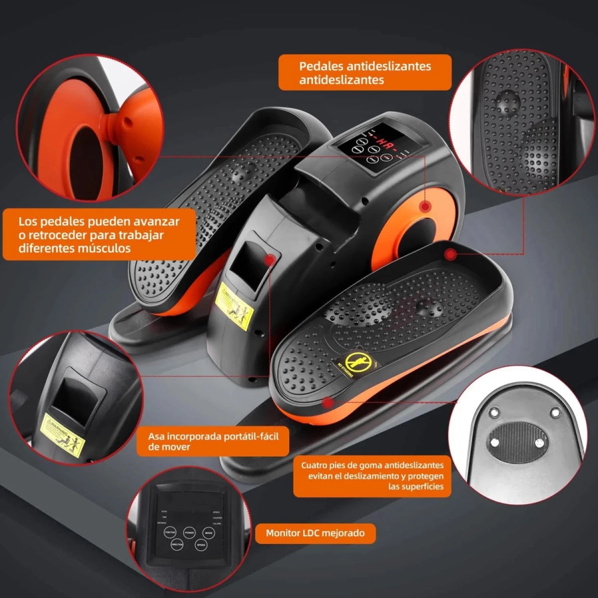 Pedalera Ejercitadora de Piernas Eliptica Bicileta - InnovaHome