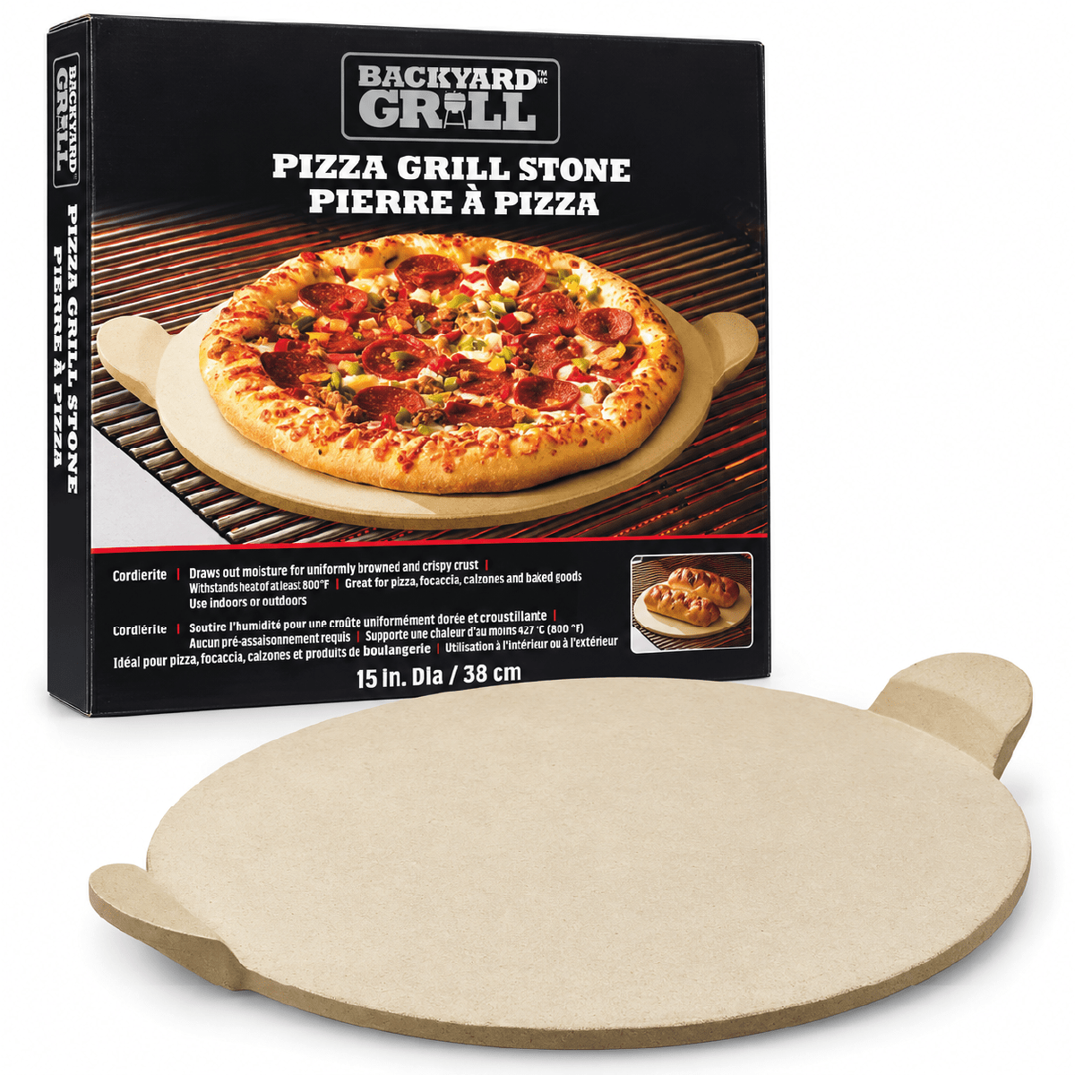 Piedra Refractaria Para Pizza Tamaño 38 Cm Con Asa - InnovaHome