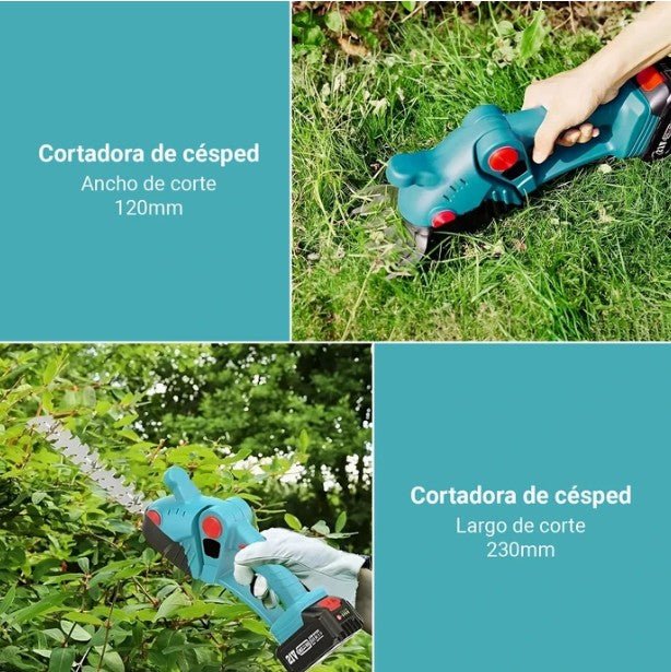 Podadora a Bateria con 2 Cabezales - InnovaHome