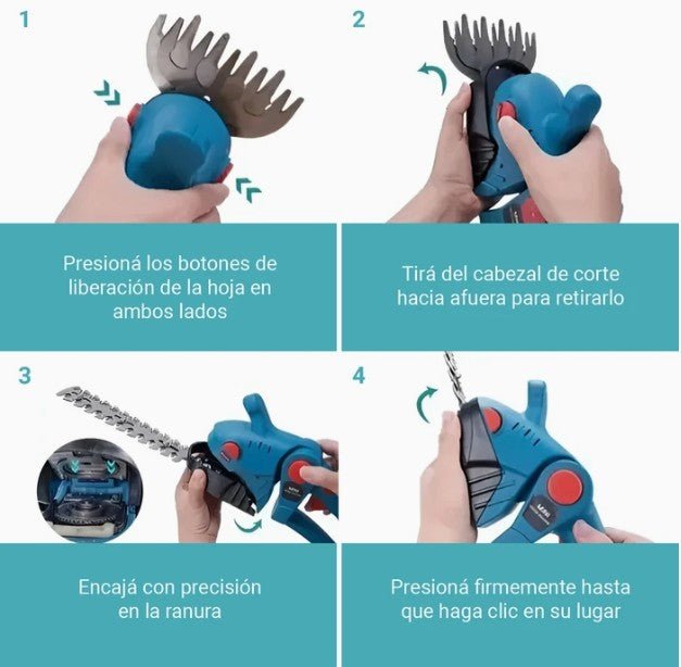 Podadora a Bateria con 2 Cabezales - InnovaHome