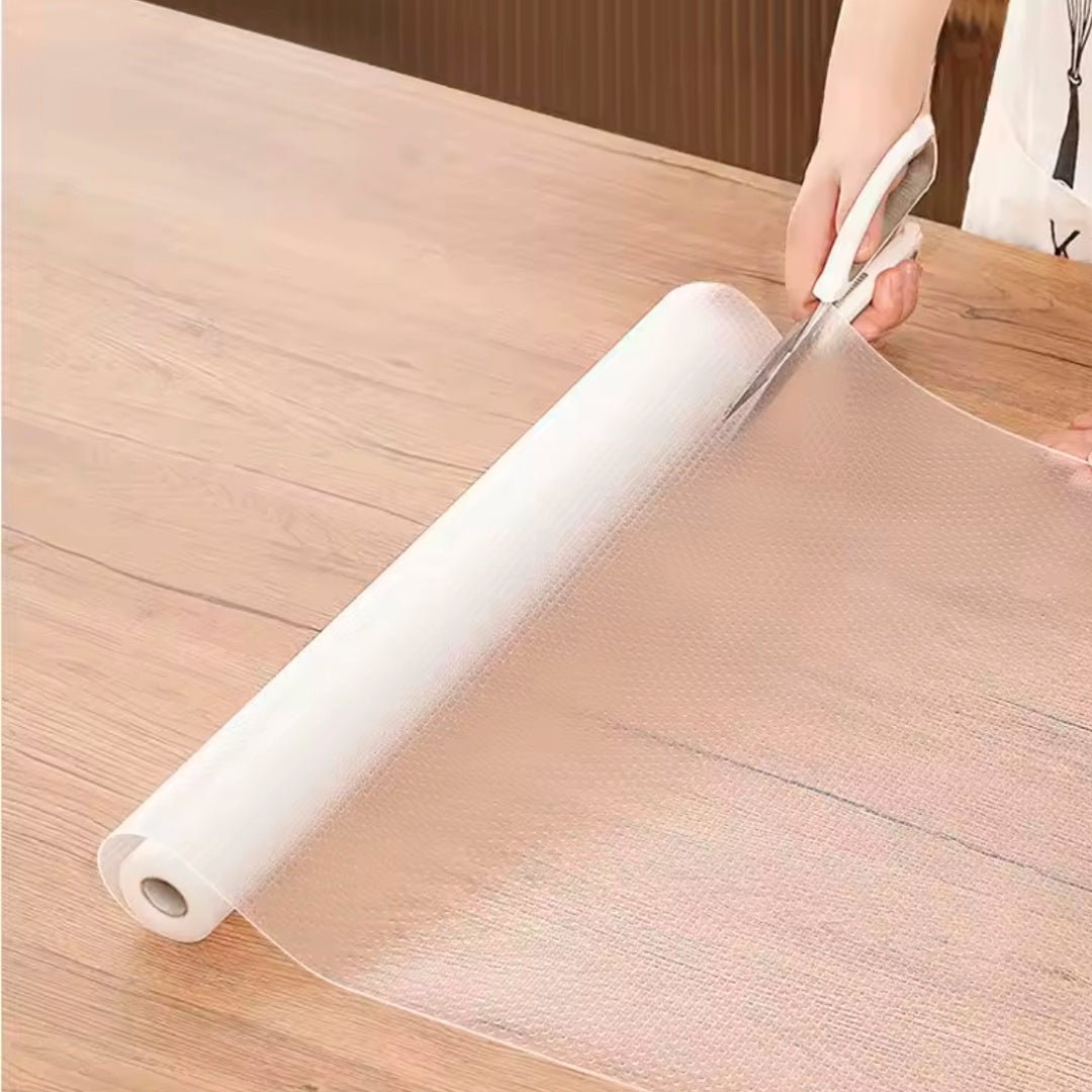 Revestimiento EVA antideslizante transparente para cajones y estantes, impermeable, lavable y recortable de 5 m x 50 cm.