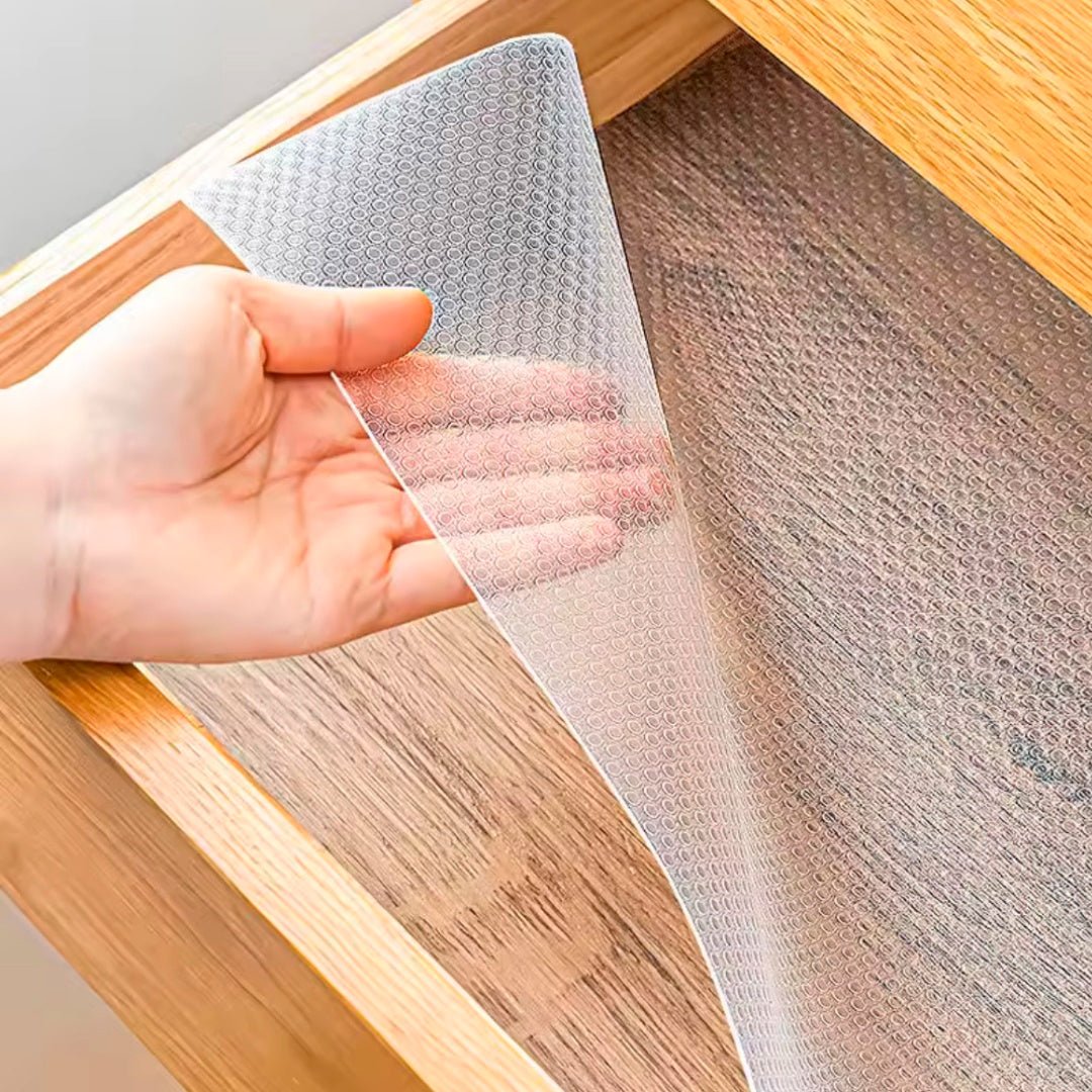 Revestimiento EVA antideslizante transparente para cajones y estantes, impermeable, lavable y recortable de 5 m x 50 cm.