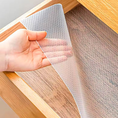 Revestimiento EVA antideslizante transparente para cajones y estantes, impermeable, lavable y recortable de 5 m x 50 cm.