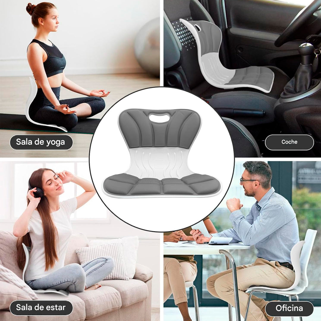 Respaldo Asiento Cojin Lumbar Corrector Postura Espalda Ergonómico Para Silla Auto - InnovaHome