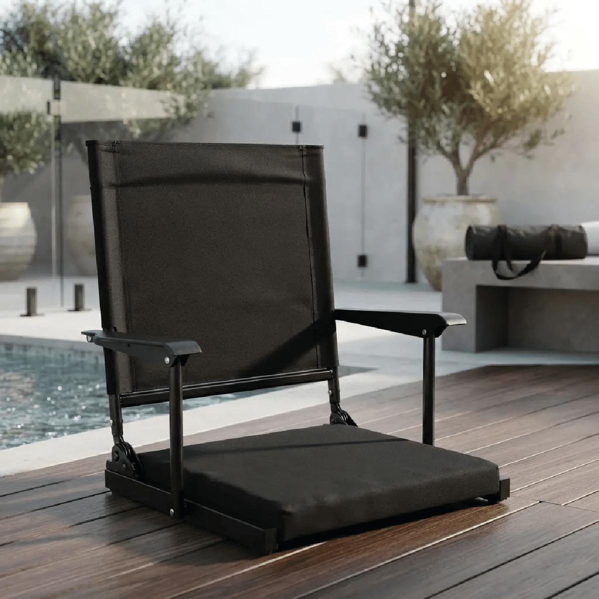 Reposera De Piso Plegable Premium En Acero Y Lona Reclinable - InnovaHome