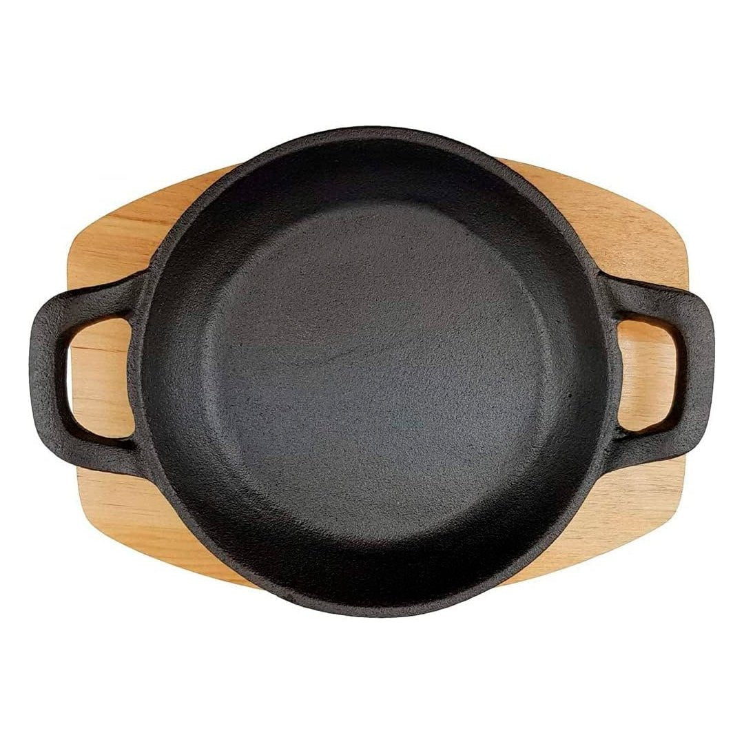 Sarten Provolonera Queso Hierro Fundido Doble Asa 16cm + Tabla - InnovaHome