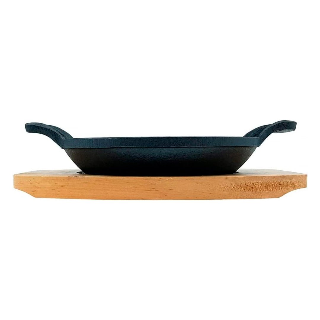 Sarten Provolonera Queso Hierro Fundido Doble Asa 16cm + Tabla - InnovaHome