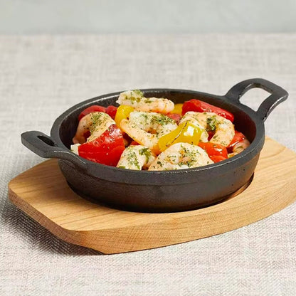 Sarten Provolonera Queso Hierro Fundido Doble Asa 16cm + Tabla - InnovaHome