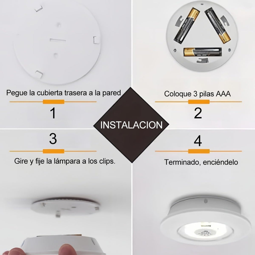 Set 3 Lámparas Adhesivas A Pilas Con Control Remoto - InnovaHome