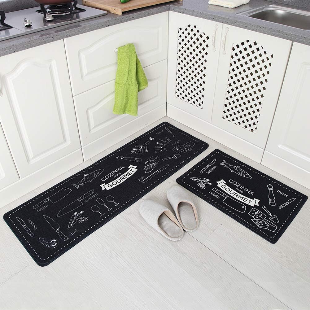 Set de 2 Alfombras de cocina 120x50 80x50cm - InnovaHome