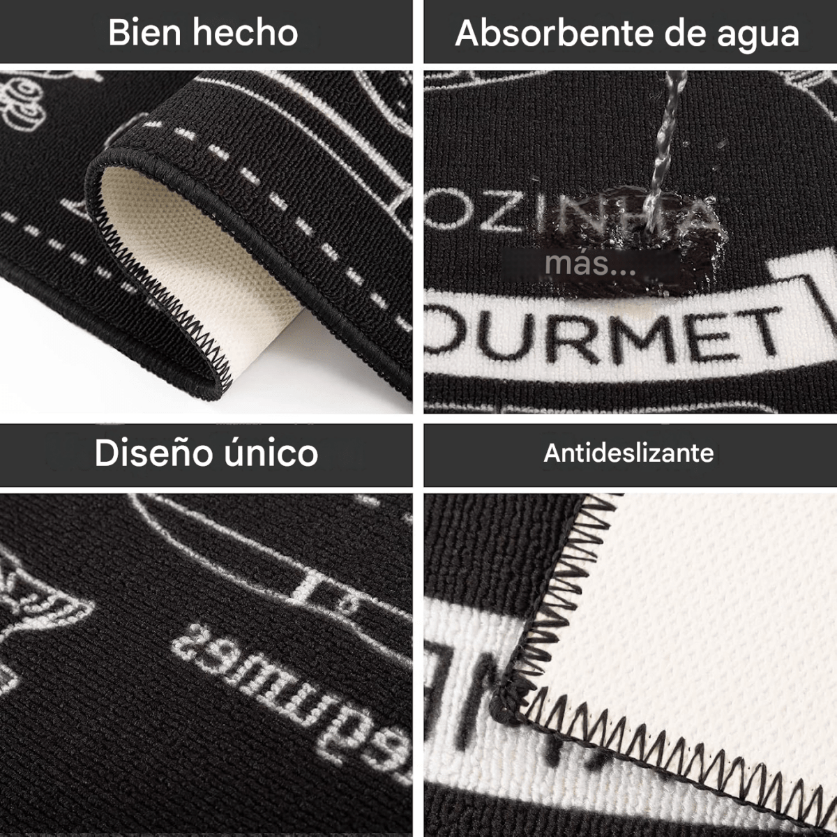 Set de 2 Alfombras de cocina 120x50 80x50cm - InnovaHome